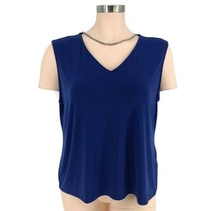 Calvin Klein Top Size 3x Plus Blue Chain Trim NEW